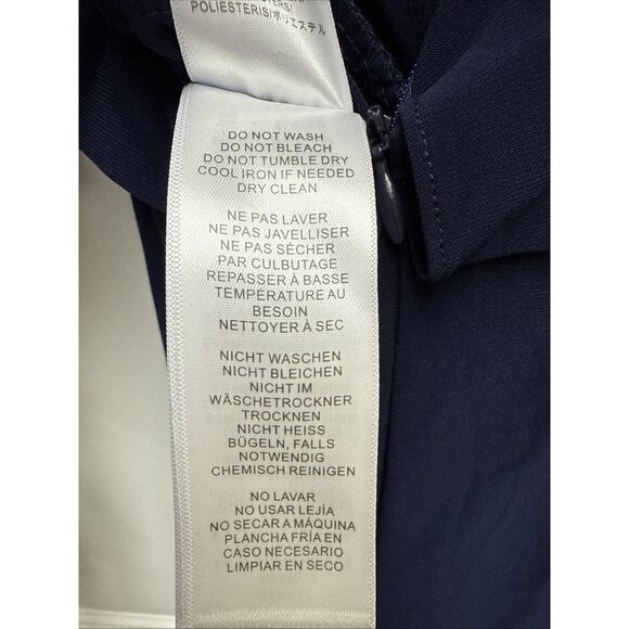 Adrianna Papell Plus Size 22W Navy Blue Off Shoulder Jersey Jumpsuit Rosette NWT - Picture 11 of 11